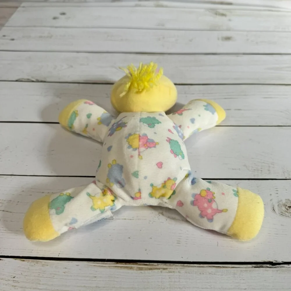 Vintage‎ Eden Baby Duck Terry Cloth Pajamas With Lambs Plush Toy Pink Beak